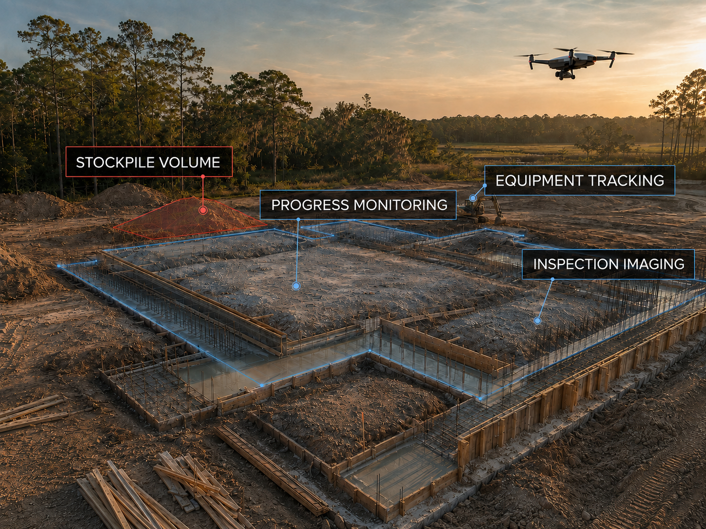 Illustrative aerial site imagery